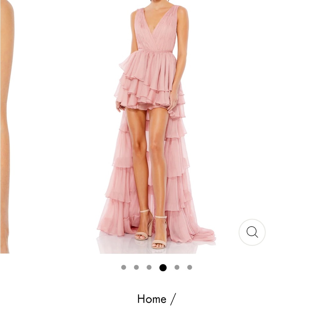 Mac Duggal High-low dress w/ built in bodysuit